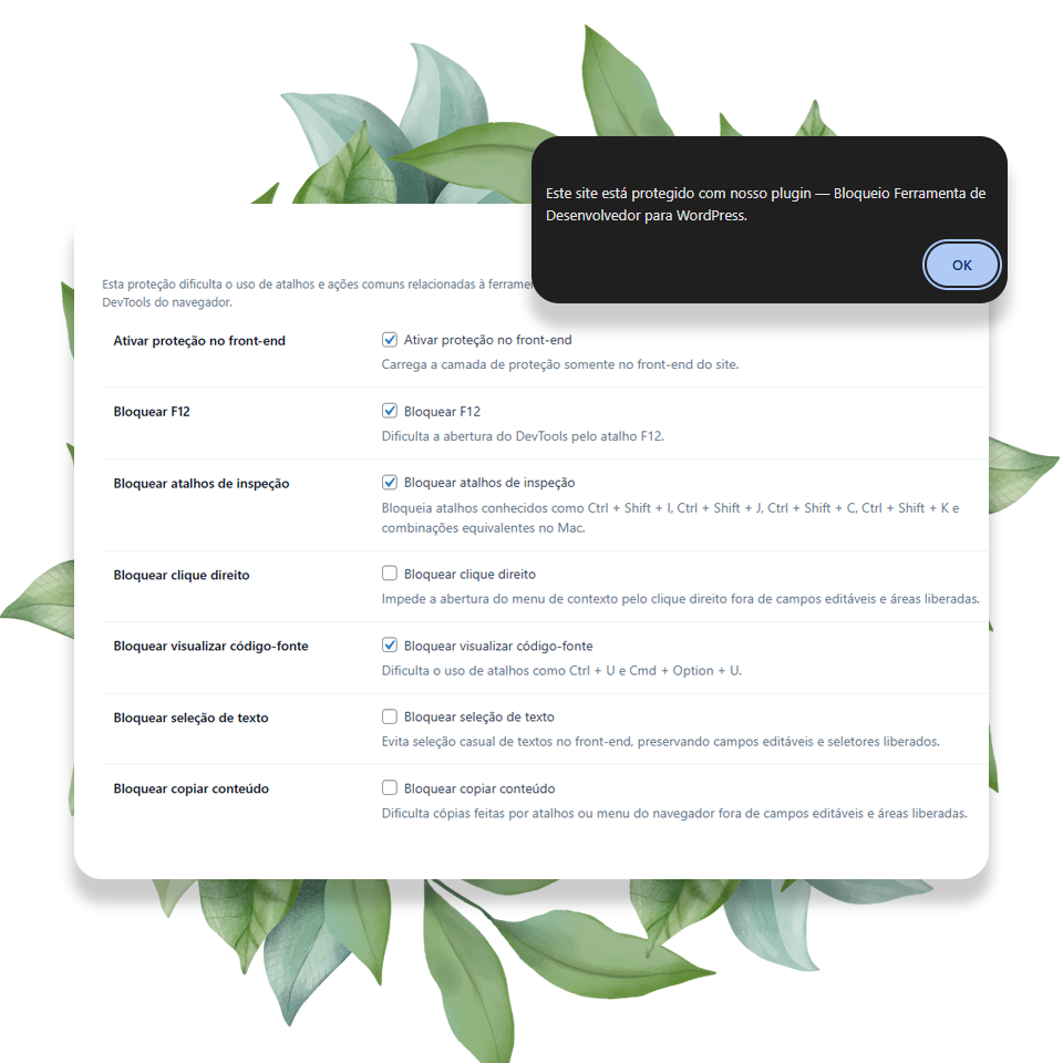 plugin-wordpress-travar-bloquear-f12